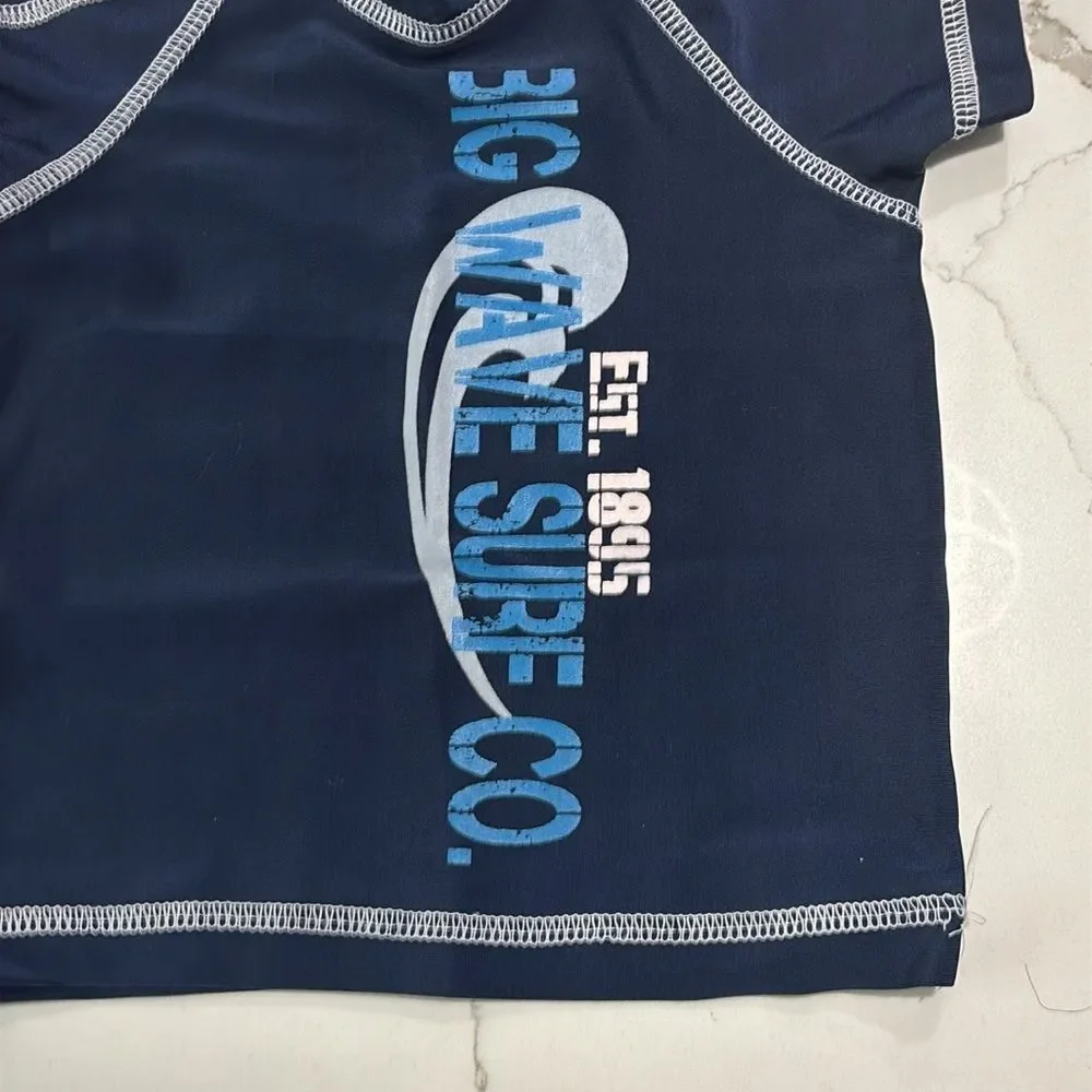 OshKosh B’GOSH | Navy Blue Boys Rash guard Swim Top Surf Size 6-9 Months